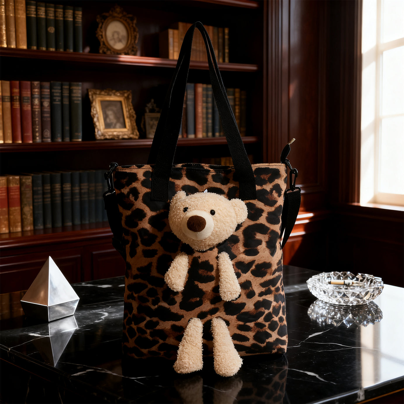 Bear Tote Bag-Coffee 2130