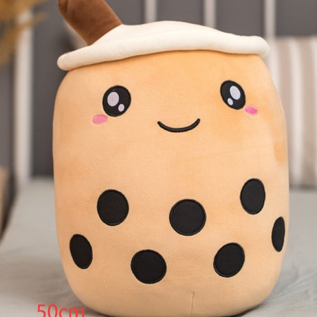 Cute Fruit Drink Plush Stuffed Soft Strawberry Milk Tea Plush Boba Tea Cup Toy Bubble Tea Pillow Cushion Kids Gift