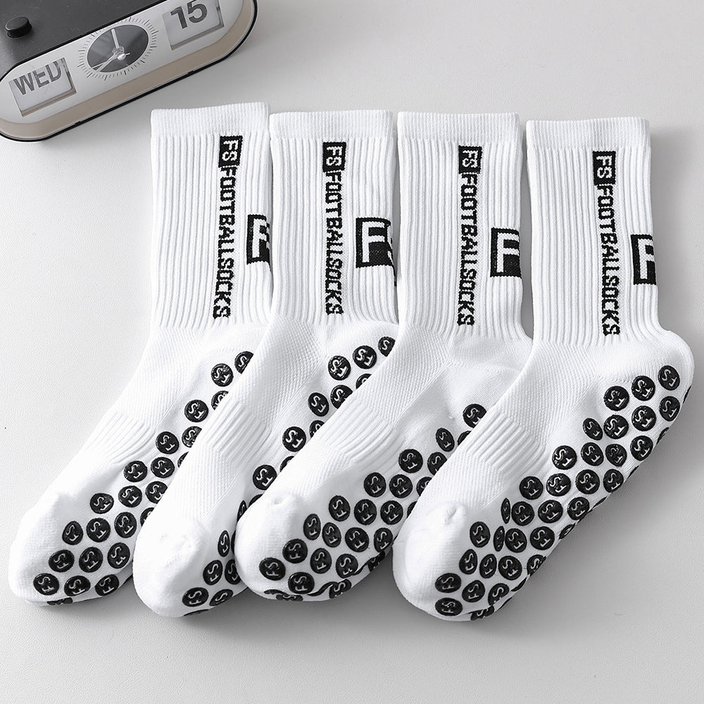 Mens Sports Socks With Nylon Dot Adhesive For Anti-slip Grip