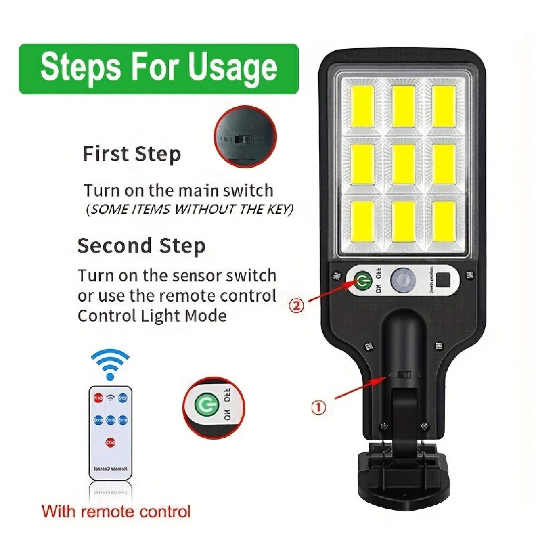 Waterproof Mini Solar Outdoor Light Street Light 108LED With Remote Control