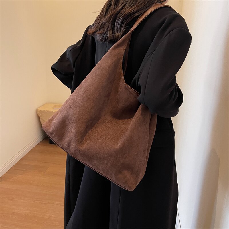 Deerskin Suede Commuter Underarm Bag