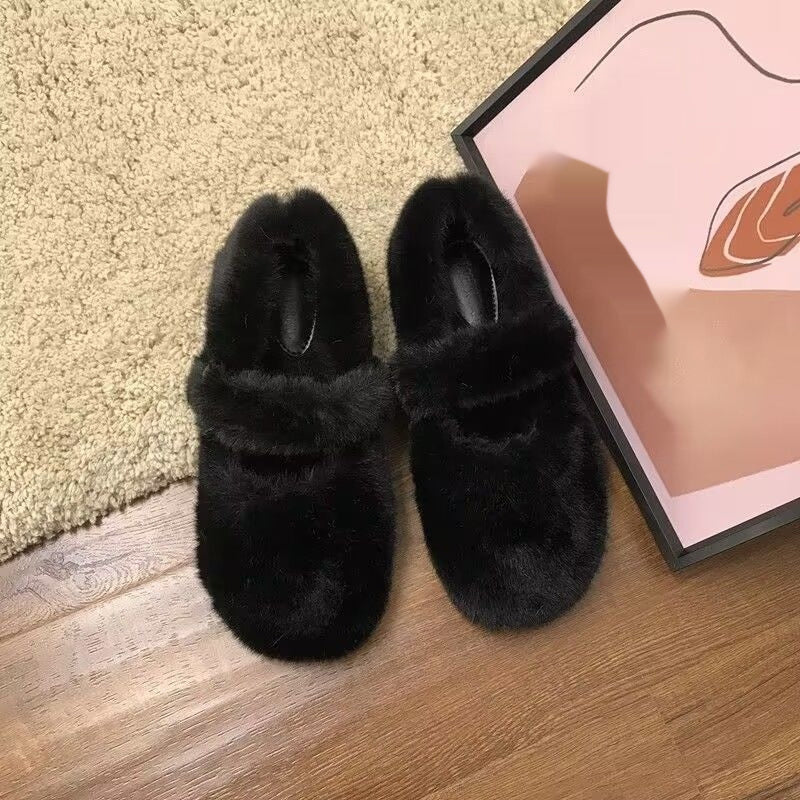 Outerwear Plus-size Women's Shoes Fluffy Shoes