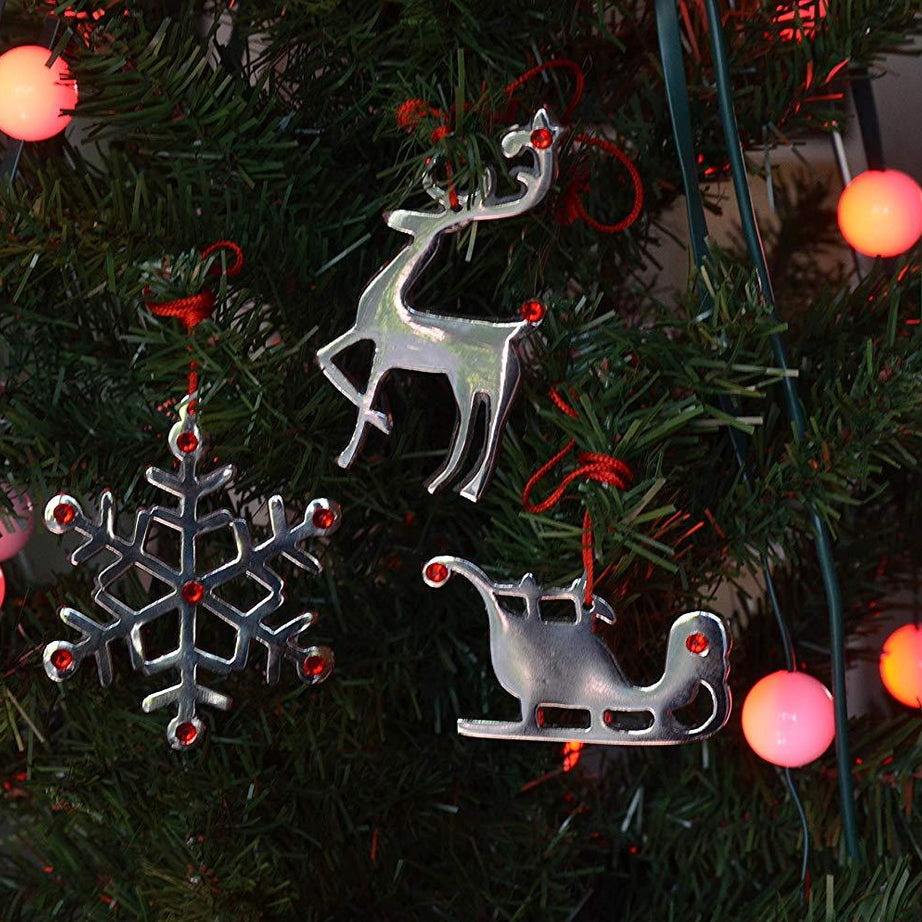 Jingle Bell Christmas Tree Ornaments Decorations Set of 8