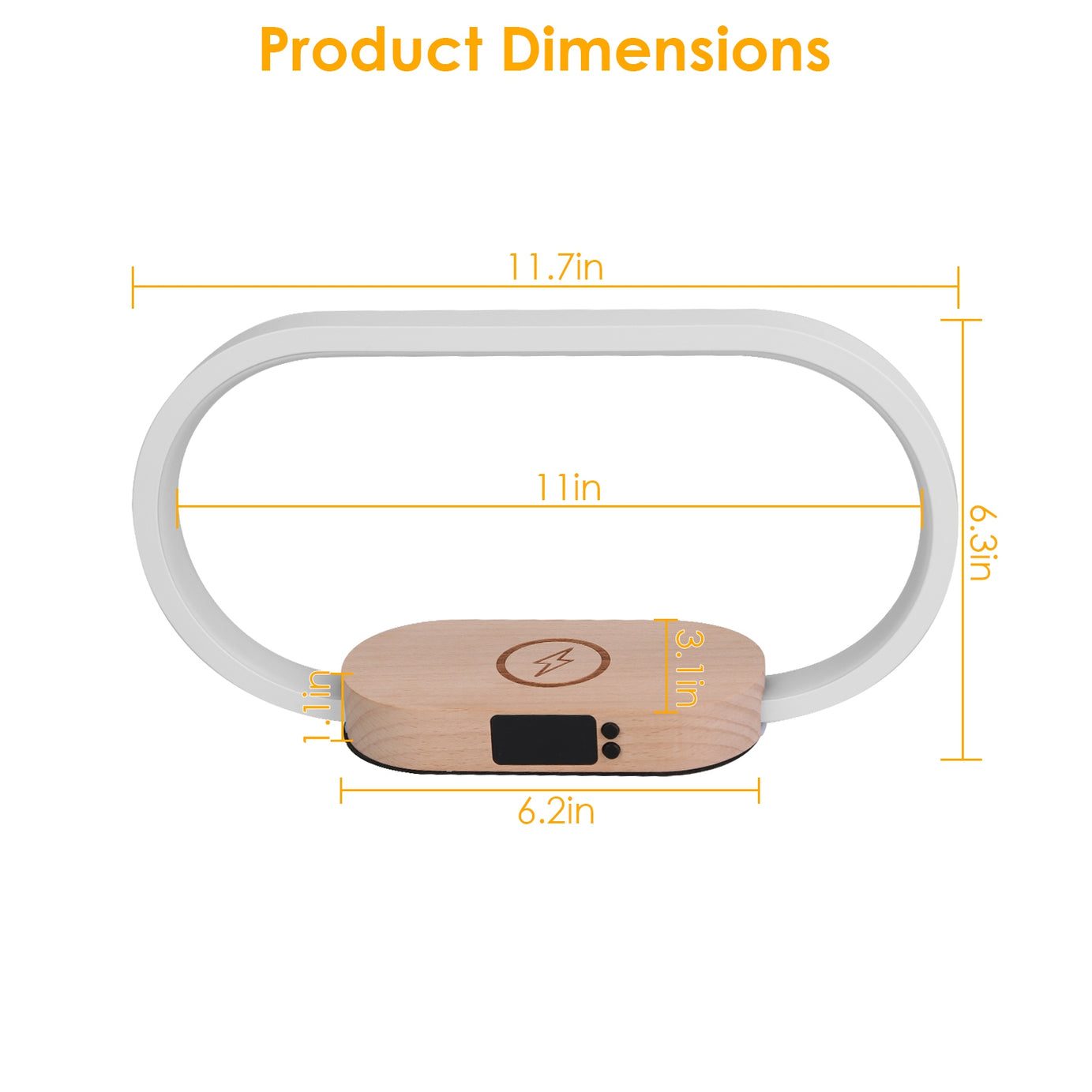 1 Set Bedside Table Lamp Touch Control Lamp With Clock Wireless Charging LED Desk Lamp Dimmable Nightstand Reading Lamp