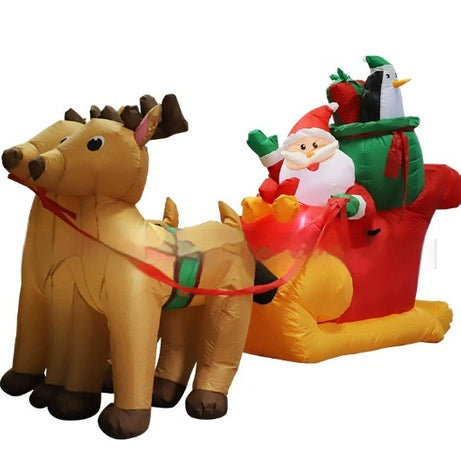 Christmas LED Lights Glowing Santa Tree Snowman Inflatable Doll Outdoor Yard Garden Decor