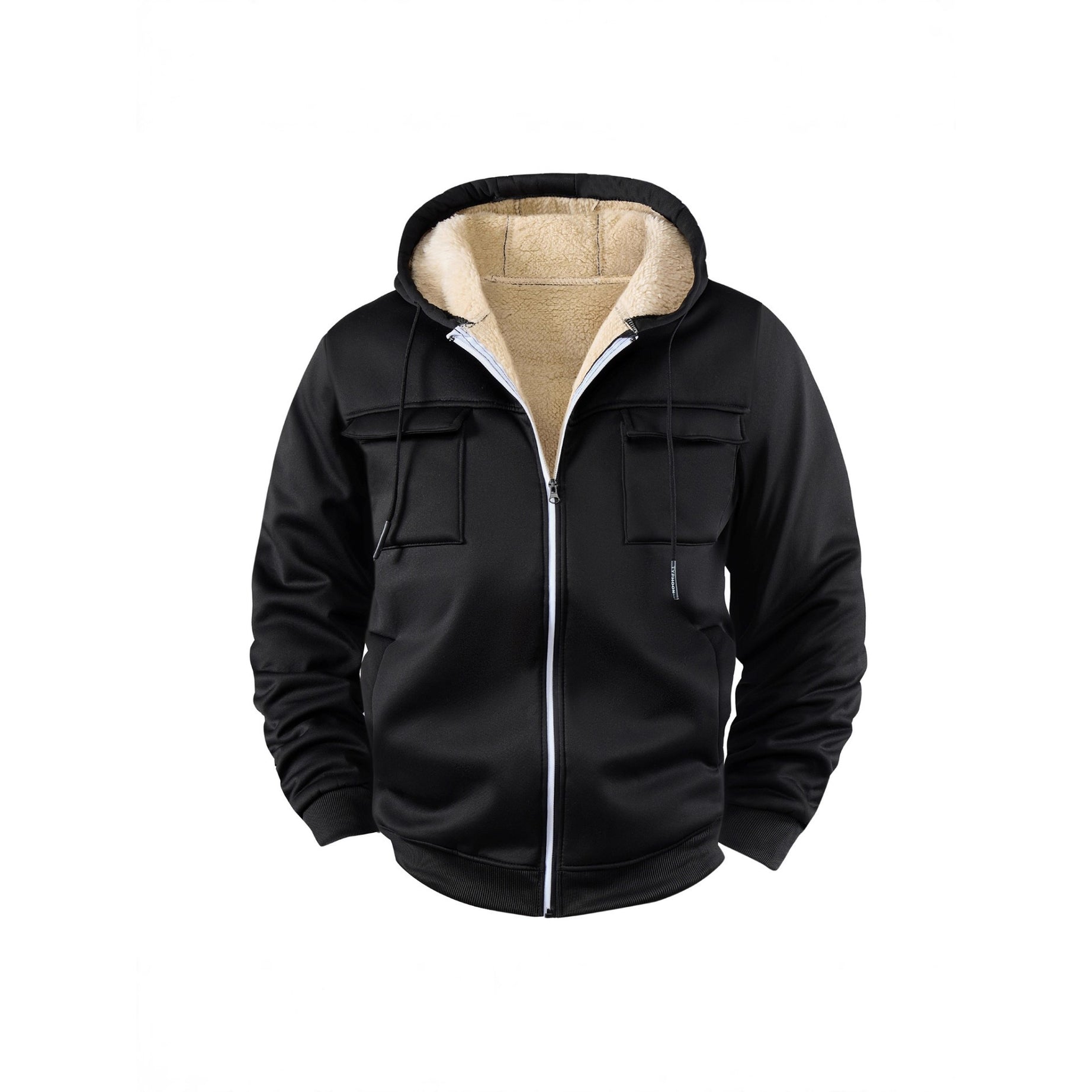 Sports Hooded Fleece-lined Jacket