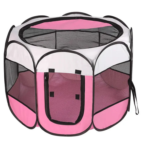 Portable Foldable Pet Playpen Exercise Pen Kennel Removable Zipper Top And Bottom Water Resistant Indoor Outdoor Use For Dogs Cats Other Pets