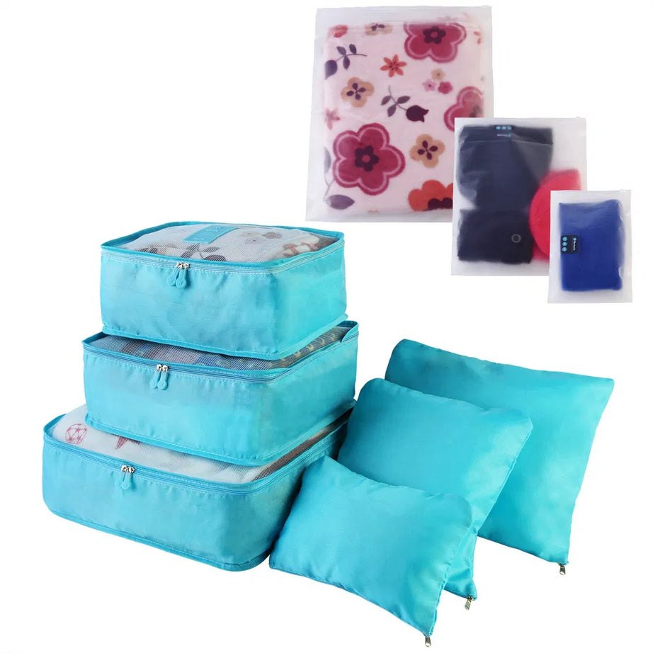 9Pcs Set Clothes Storage Bags Water-Resistant Travel Luggage Organizer Clothing Packing Cubes For Blouse Hosiery Stocking Underwear