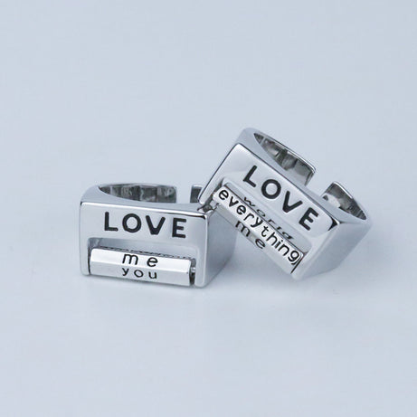 Minimalist Stainless Steel Rotating Ring Adjustable Stress Relief Mood Expression Fidget Tool For Self Expression Or Thoughtful Gift Personalized Jewelry