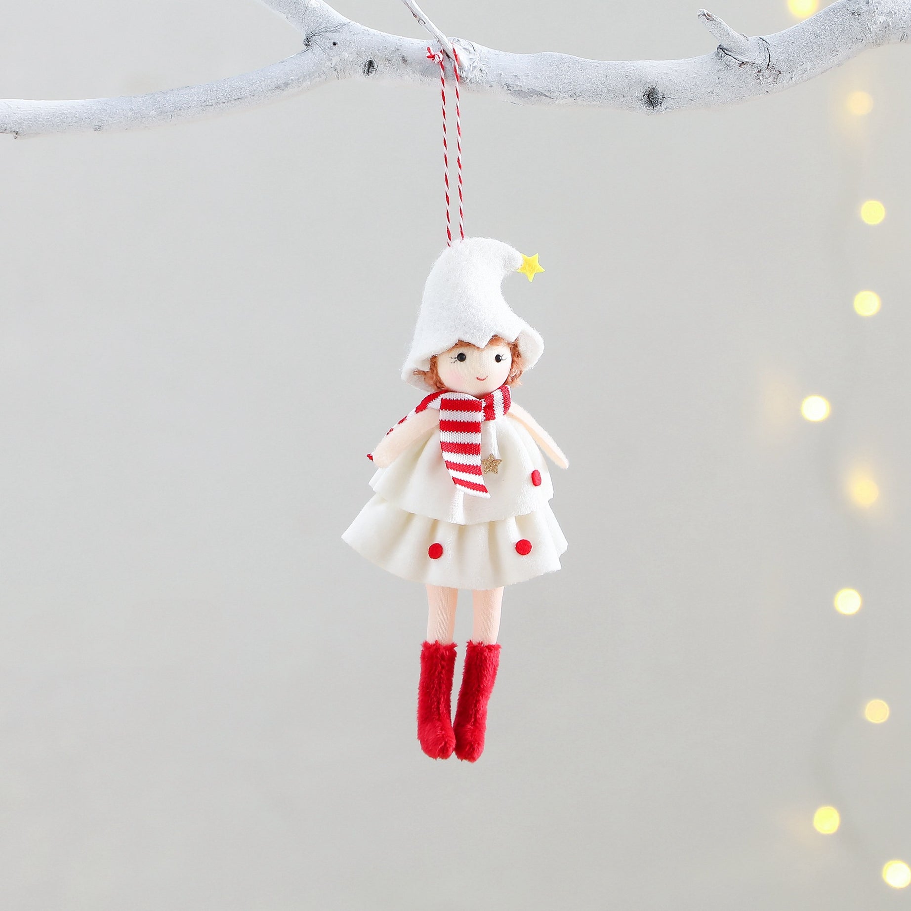 Christmas Cake Dress Girl Doll Angel Pendant