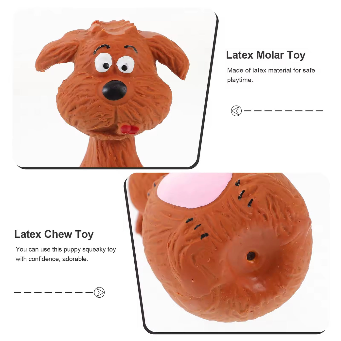 4pcs Cute Latex Dog Chew Toys With Sound, Interactive Biting Toys For Dental Health, Puppy Teething Pet Supplies
