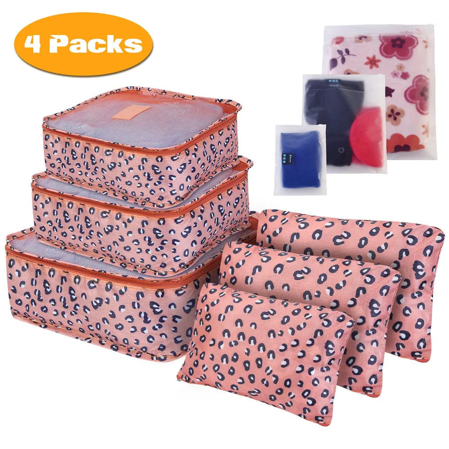 9Pcs Set Clothes Storage Bags Water-Resistant Travel Luggage Organizer Clothing Packing Cubes For Blouse Hosiery Stocking Underwear