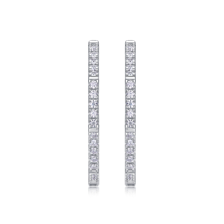 Modern Star Ring - Fashionable Earrings And Stud Jewelry Set With Moissanite S925 Sterling Silver And Platinum-plated Diamonds