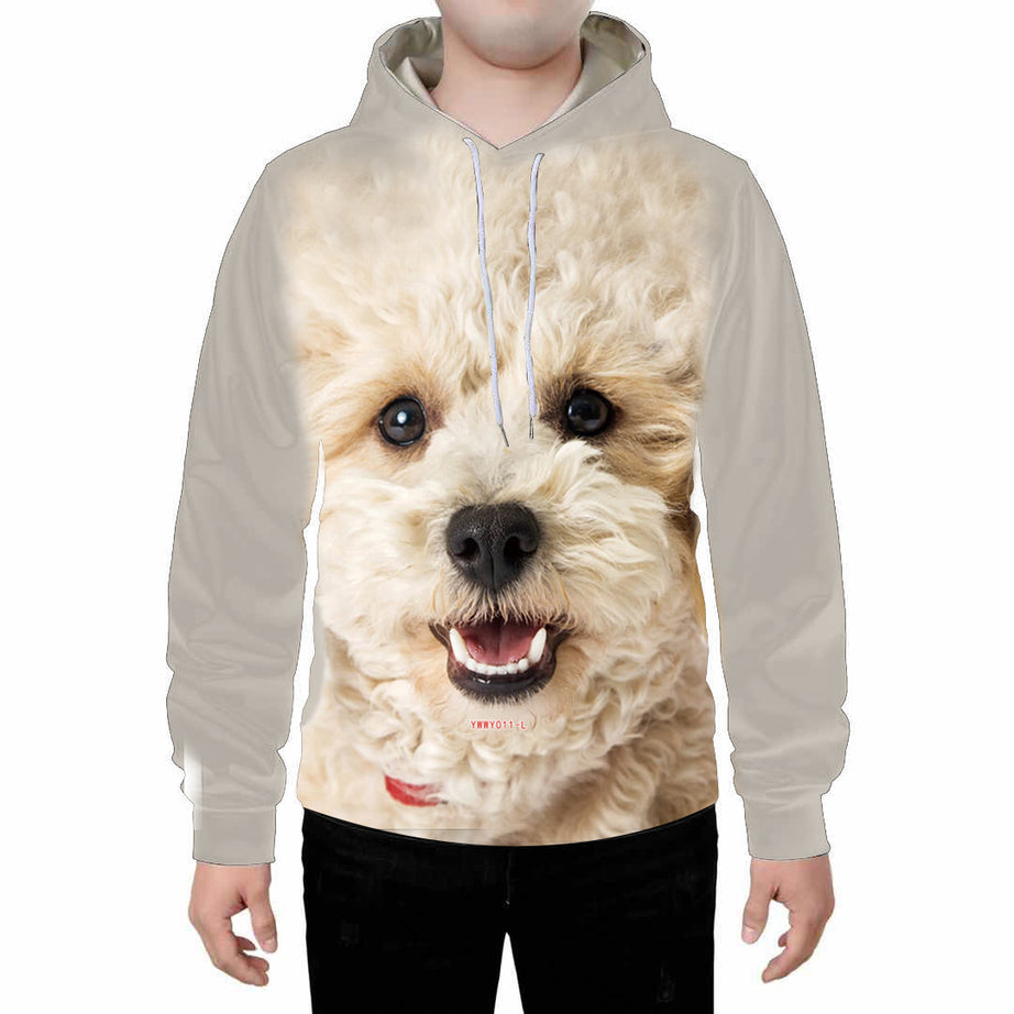 Digital Dog Cute Expression Printed Loose Couple
