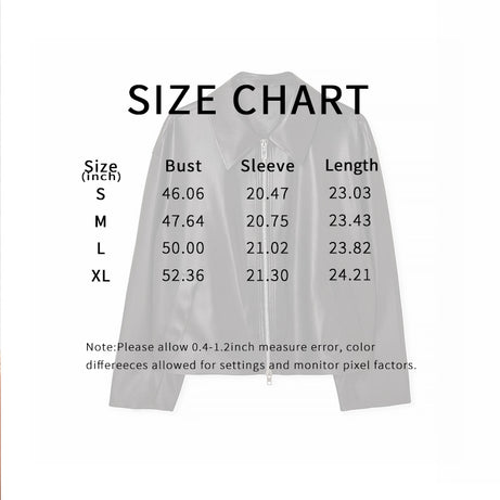 Women's Faux Leather Jacket, Cropped Zip Up Long Sleeve Casual Coat With Pockets
