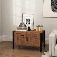 PawHut Cat Litter Box Enclosure With Tall Legs, Scratching Board, Dark Brown,