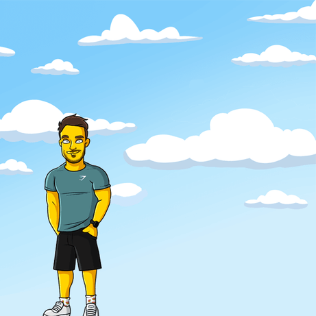 1 full body clouds background