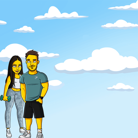 2 full body clouds background