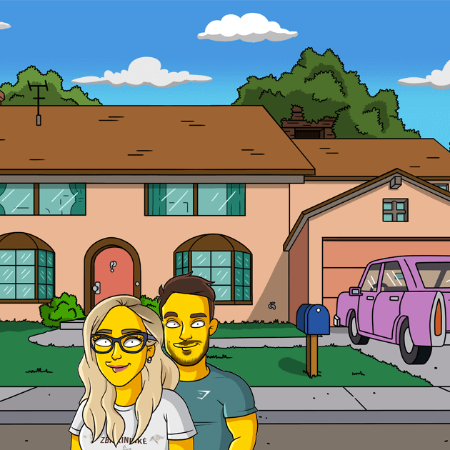 2 shoulders up house background