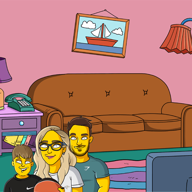 3 shoulders up couch background